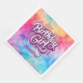 愛らしい誕生日ガールペーパーナプキン (コーナー)