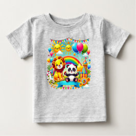 「愛らしい誕生日子供へT型」 ベビーTシャツ