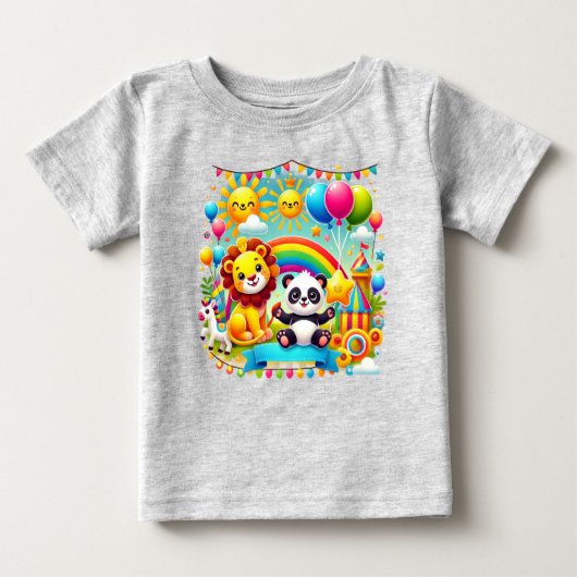 「愛らしい誕生日子供へT型」 ベビーTシャツ (正面)