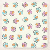 愛らしい調停者の性はベビーシャワーを明らかにします スクエアペーパーコースター (正面)