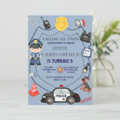 愛らしい警察官の誕生日 招待状 (スタンド正面)