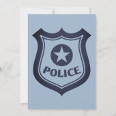 愛らしい警察官の誕生日 招待状 (裏面)