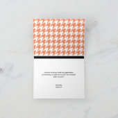 愛らしい象のカスタムの千鳥格子のカード サンキューカード (内部)