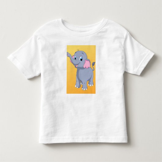 "愛らしい象のチャーム:幼児ティー" トドラーTシャツ (正面)