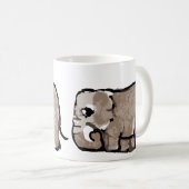 愛らしい象のマグカップ コーヒーマグカップ (正面右)