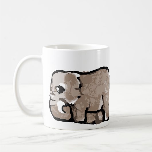 愛らしい象のマグカップ コーヒーマグカップ (左)