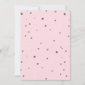 愛らしい象の家族のベビーシャワー 招待状 (裏面)