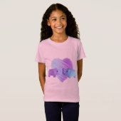 愛らしい象の愛 Tシャツ (正面フル)