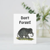 愛らしい象の漫画，かわいいおもしろい動物園の友人 ポストカード (スタンド正面)