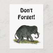 愛らしい象の漫画，かわいいおもしろい動物園の友人 ポストカード (正面)