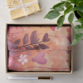 愛らしい象ふくらはぎハート&花のデコページ 薄葉紙 (ギフト)