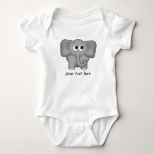 愛らしい象-パーソナライズな幼児Onsie ベビーボディスーツ