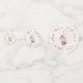 愛らしい象 |ボタニカルボホベイビーシャワー コンフェッティ (裏面)