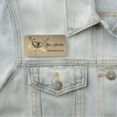 愛らしい豪華な素晴らしい花蝶 名札 (インサイチュ)