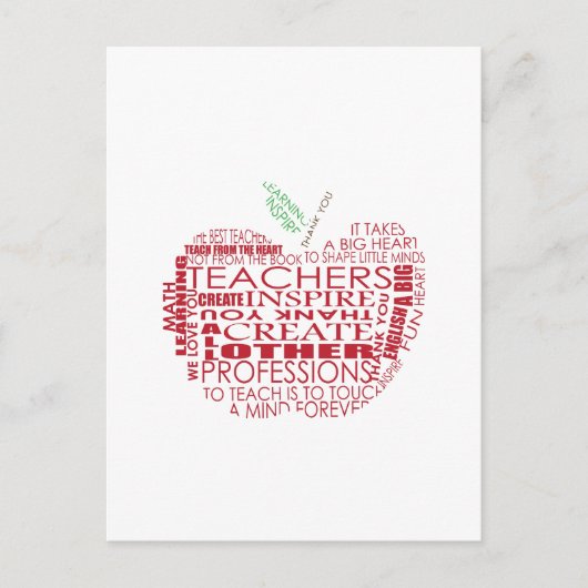 愛らしい贈り物(先生) ポストカード (正面)