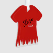 愛らしい赤いドレスの形をしたオーナメント オーナメント (正面)