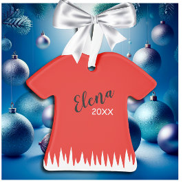 愛らしい赤いドレスの形をしたオーナメント オーナメント