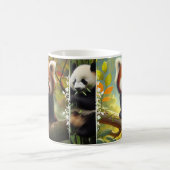 愛らしい赤いパンダマグカップ – パンダルークス動物写真 コーヒーマグカップ (中央)