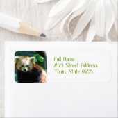 愛らしい赤いパンダ住所 シール (インサイチュ)