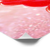 愛らしい赤い口紅、メイクアップアーティスト ポスター (コーナー)