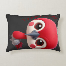 愛らしい赤い鳥キャラクター アクセントクッション