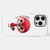 愛らしい赤い鳥キャラクター iPhoneケース (裏面横)