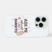 愛らしい赤ちゃんのブリトーアート iPhoneケース (裏面横)