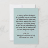 愛らしい赤ちゃんシャワー サンキューカード (裏面)