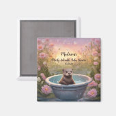 愛らしい赤ちゃんシャワー マグネット (正面/裏面)