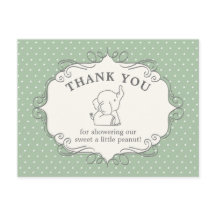 愛らしい赤ちゃんゾウ | ベビーシャワーお礼