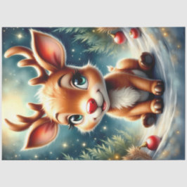 愛らしい赤ちゃんトナカイのクリスマス ルドルフ 薄葉紙