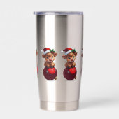 愛らしい赤ちゃんハイランド牛の座り姿 保温保冷タンブラー (右面)