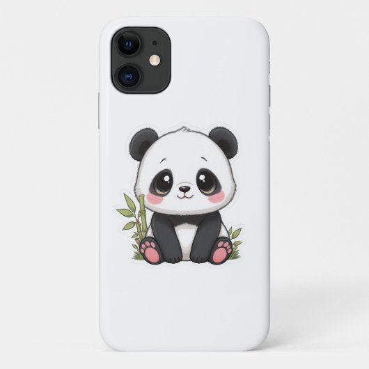 愛らしい赤ちゃんパンダと竹 Case-Mate iPhoneケース (裏面)