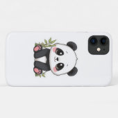愛らしい赤ちゃんパンダと竹 Case-Mate iPhoneケース (裏面(横))