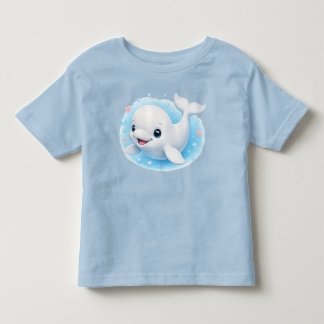 愛らしい赤ちゃんベルーガ トドラーTシャツ