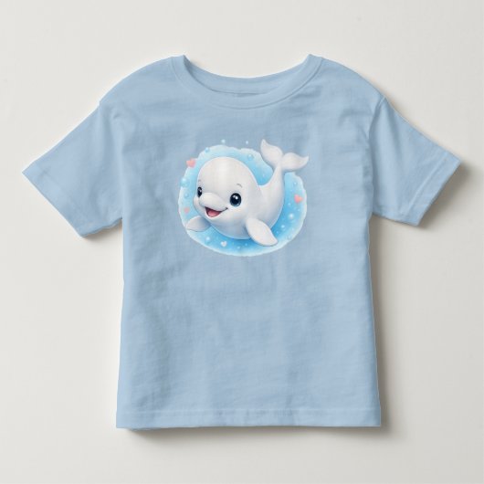 愛らしい赤ちゃんベルーガ トドラーTシャツ (正面)