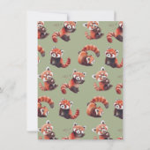 愛らしい赤ちゃんレッサーパンダの誕生日パーティー 招待状 (裏面)