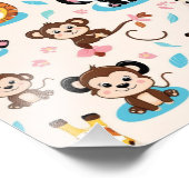 愛らしい赤ちゃん動物の無縫パターン フォトプリント            (角)