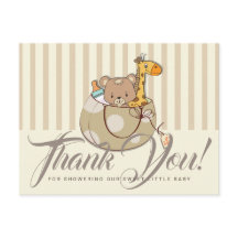 愛らしい赤ちゃん動物バスケット赤ちゃんシャワーありがとう