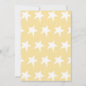 愛らしい赤ちゃん女の子うさぎ星ムーンベイビーシャワー 招待状 (裏面)