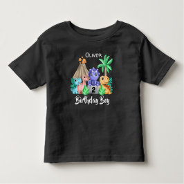 愛らしい赤ちゃん恐竜の誕生日幼児Tシャツ トドラーTシャツ