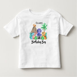愛らしい赤ちゃん恐竜の誕生日幼児Tシャツ トドラーTシャツ