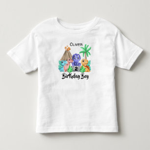 愛らしい赤ちゃん恐竜の誕生日幼児Tシャツ トドラーTシャツ
