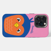愛らしい赤ちゃん青の鳥 iPhoneケース (裏面横)