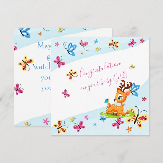 愛らしい赤ちゃん鹿（ディア）オーダーメイド (正面/裏面)