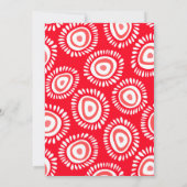 愛らしい赤ファンキーい花結婚式招待状 招待状 (裏面)