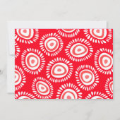 愛らしい赤ファンキーい花結婚式招待状 招待状 (裏面)