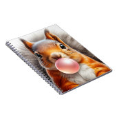 愛らしい赤リス吹のバブルガムスパイラル ノートブック (右側)