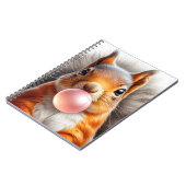 愛らしい赤リス吹のバブルガムスパイラル ノートブック (左側)