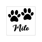 愛らしい足跡スタンプ 名前入りMilo ラバースタンプ (インプリント)